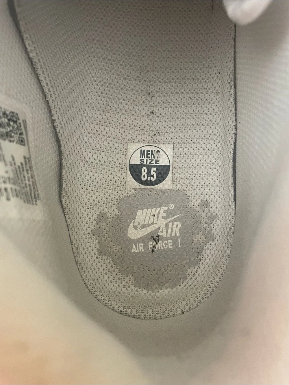 Nike Air Force 1 All-White High-Top Strap Sneakers